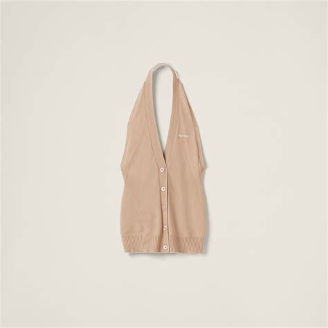 miu miu knit vest|Albino White Cashmere Knit Vest .